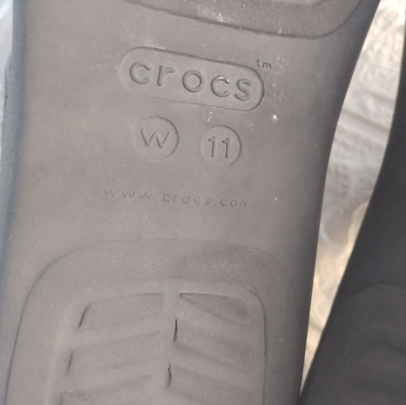 Crocs Womens Monterey Diamante Slide Wedge Sandals Size 11 Open Toe Floral Black - Picture 5 of 6